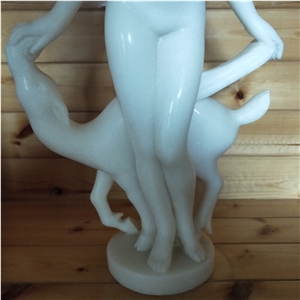 White Marble Human Sculptures Handcarved Statues