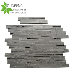 15*60cm Natural Black Slate Stone Wall Cladding