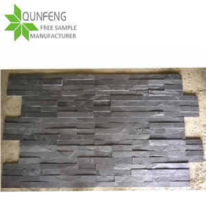 Black Cultured Stone China Slate Wall Cladding