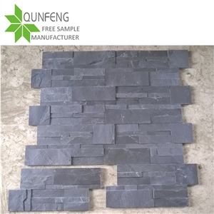 Black Cultured Stone Wall Cladding China Slate