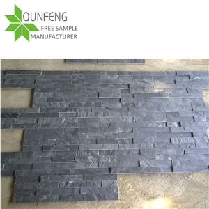 Black Stacked Stone Veneer China Slate Tiles