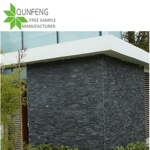 Shape S Split Surface China Black Slate Wall Tile