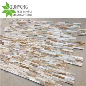 Yellow Cultured Stone China Slate Cladding Stone
