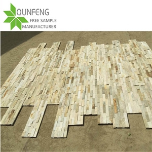 Yellow Cultured Stone China Slate Cladding Stone