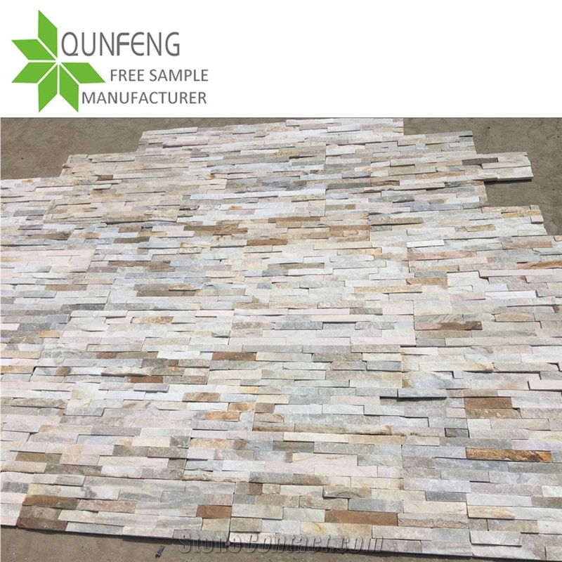 Yellow/White Cladding Stone Slate Wall Brick