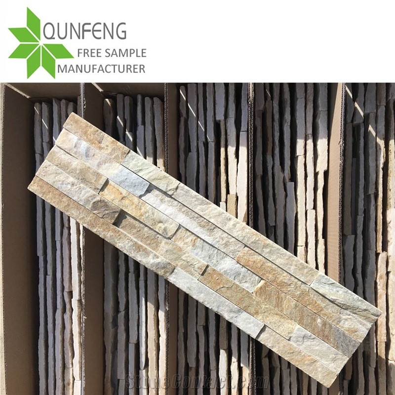Yellow/White Cladding Stone Slate Wall Brick