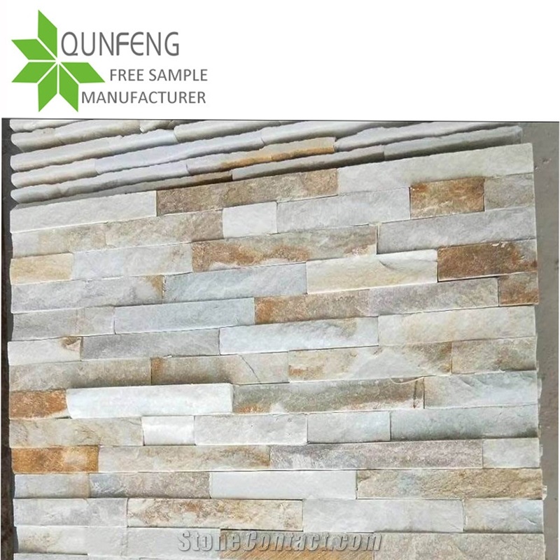 Yellow/White Cladding Stone Slate Wall Brick