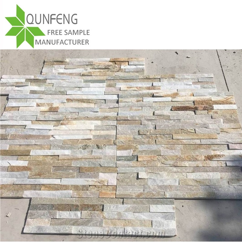Yellow/White Cladding Stone Slate Wall Brick