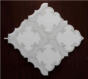 Bianco Carrara White Shell White Water-Jet Marble