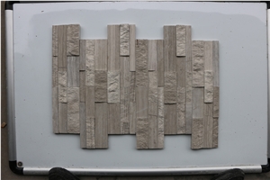 China Light Dark Wooden Brick Marble Mosaic,Tiles