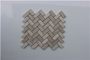 China Light Dark Wooden Brick Marble Mosaic,Tiles
