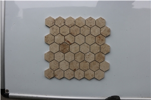 Germany Jura Beige Hexagon Marble Mosaics
