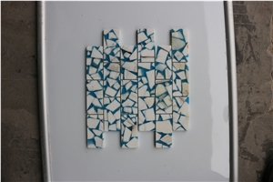 Italy Calacatta Gold Brick Resin Marble Mosaic