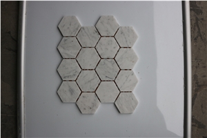 Italy Hexagon Bianco Carrara Marble Brick Marble
