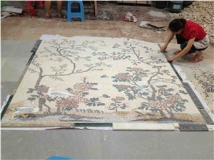 Marble Mosaics Arts,Luxury Medallions,Parrot Mural