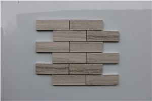 Viet Nam Light Wooden Brick Marble Mosaic,Tiles
