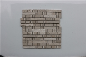 Viet Nam Light Wooden Vein Marble Mosaics