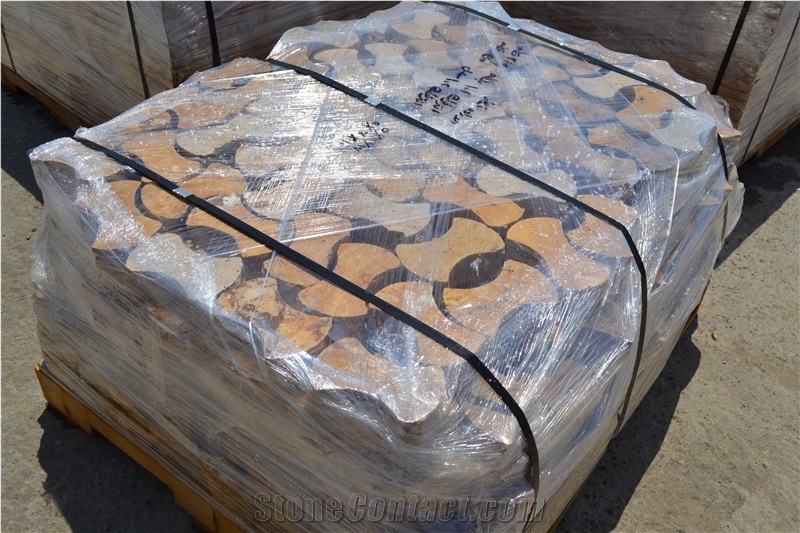 Jordan Gold Travertine Cobbles