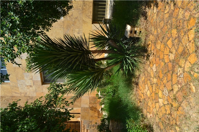 Jordan Gold Travertine Cobbles