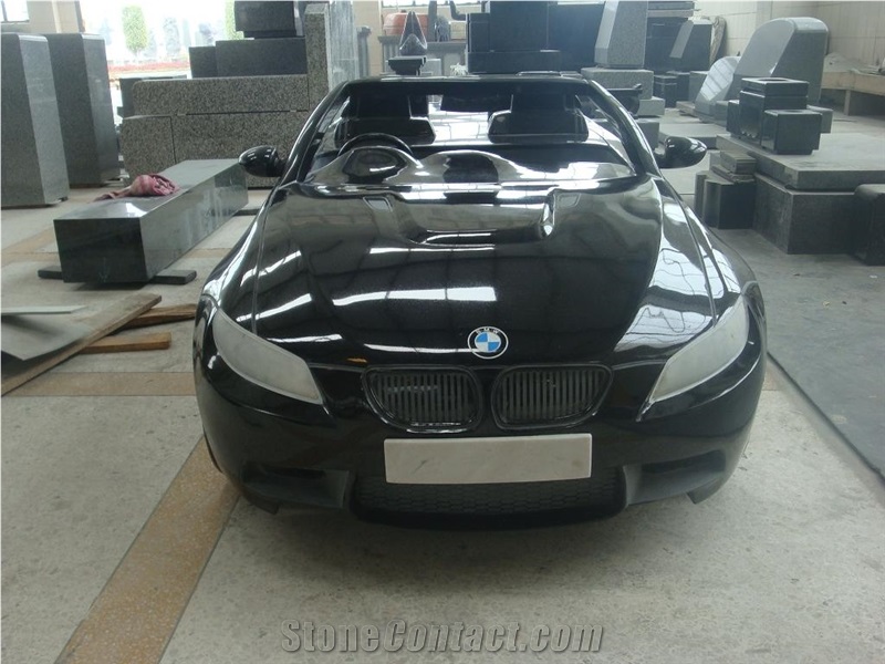 Black Granite Auto Model Sculptures Automobile