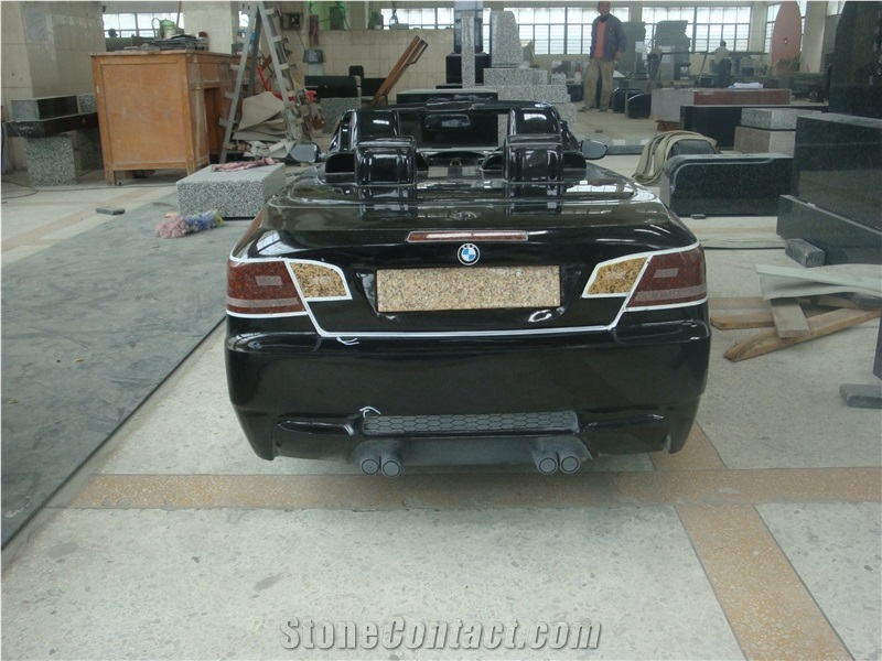 Black Granite Auto Model Sculptures Automobile