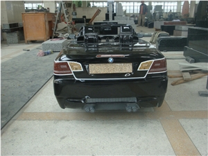 Black Granite Auto Model Sculptures Automobile