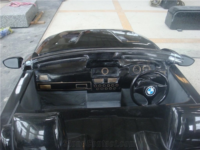 Black Granite Auto Model Sculptures Automobile