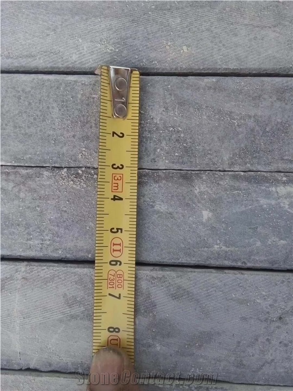 China Blue Limestone Flamed Slabs Tiles Cobbles