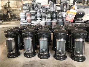 Polished Granite Memorial Vases Lamps