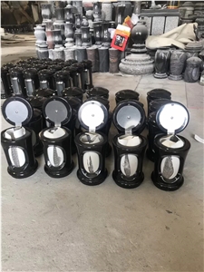 Polished Granite Memorial Vases Lamps