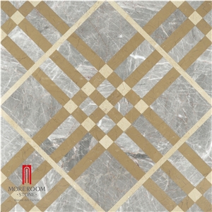 Stone Medallion Floor Tiles Waterjet Marble