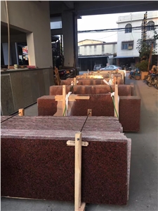 African Red Granite Slabs Stone Tiles Wall Floor