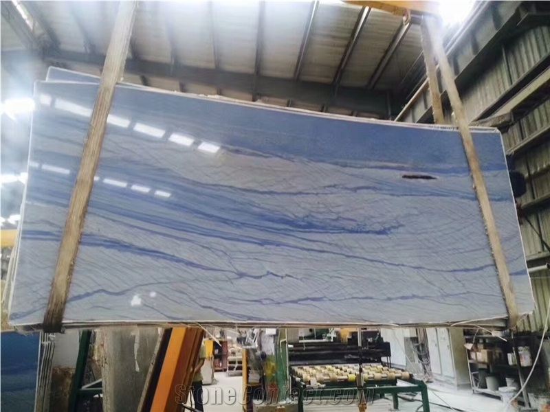 Azul Marhas Marble Blue Slabs Stone Tiles Wall