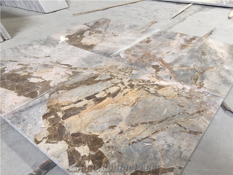 Colorful Brown Marble Stone Slabs Tile Floor Wall