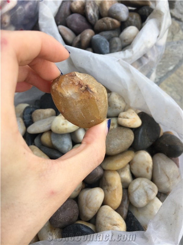 Natural Mixed Pebble Stone Gravel Landscaping