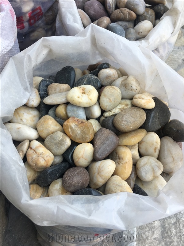 Natural Mixed Pebble Stone Gravel Landscaping