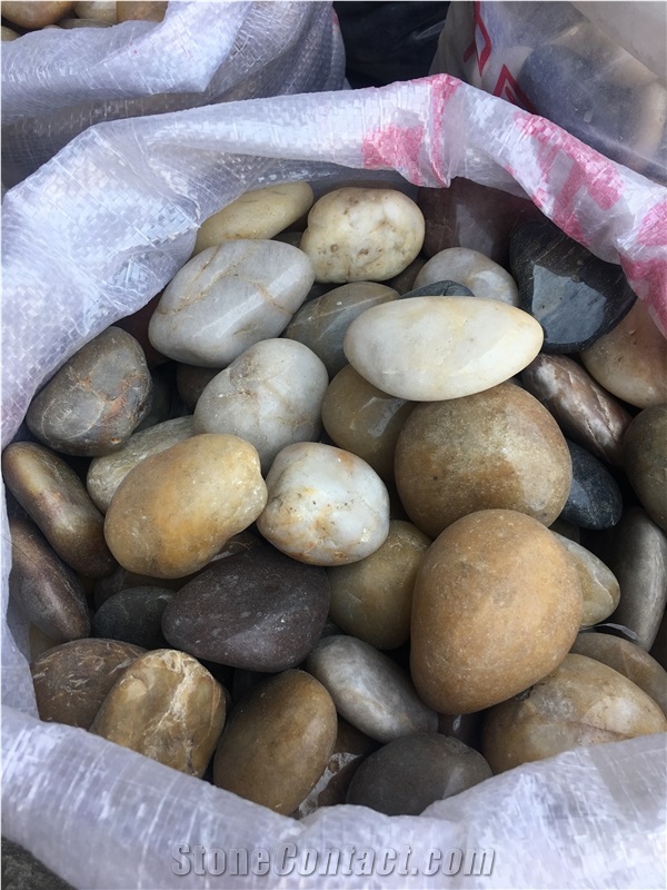 Natural Mixed Pebble Stone Gravel Landscaping