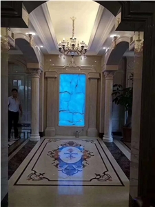 Blue Onyx Natural Stone for Hotel Use Wall Floor