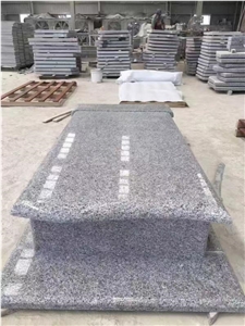 G383 Pearl Flower Pink Granite Tombstone Monument,