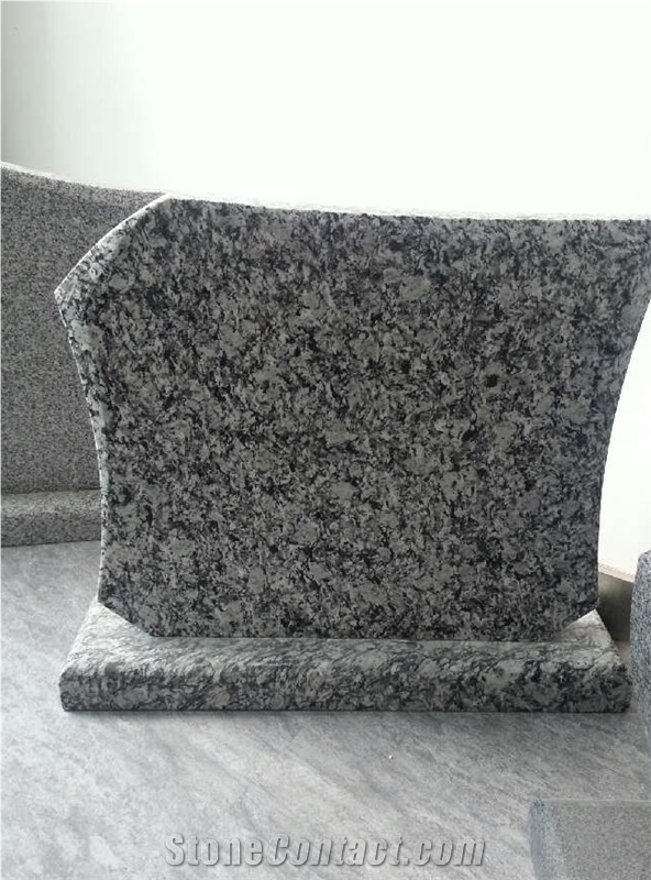 G408 Sea Wave Granite Grey Gravestone Headstone