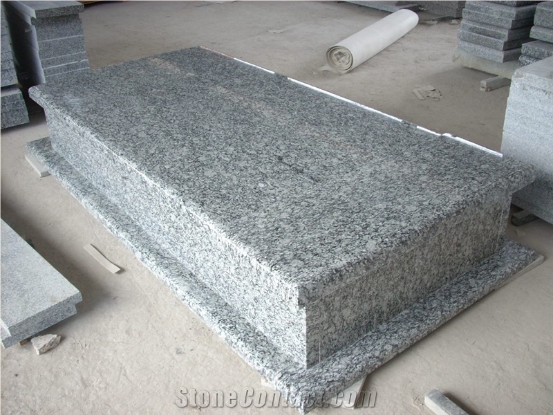 G408 Sea Wave Granite Grey Gravestone Headstone