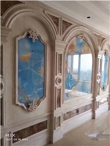 Polished Blue Onyx Wall Cladding Natural Stone