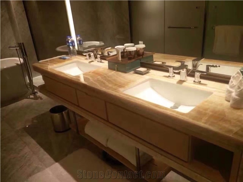 Yellow Coloprhony Onyx Wall Floor Slab Tile