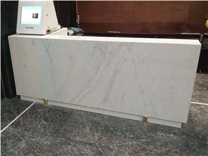 New Volakas /Jazz White Marble Reception Desk