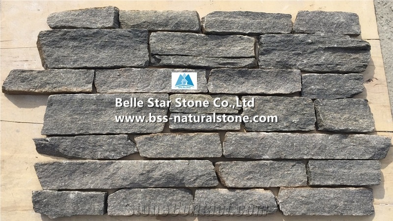 Charcoal Grey Quartzite Loose Ledge Stone for Wall