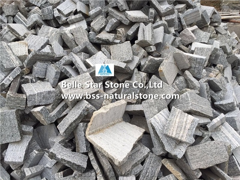 Cloudy Grey Granite Field Thin Stone Veneer