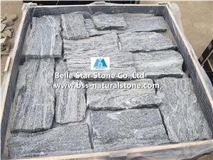 Misty Grey Granite Fieldstone Wall Cladding Veneer