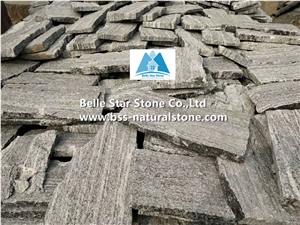 Misty Grey Granite Fieldstone Wall Cladding Veneer