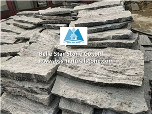 Misty Grey Granite Split River Field Stone Veneer