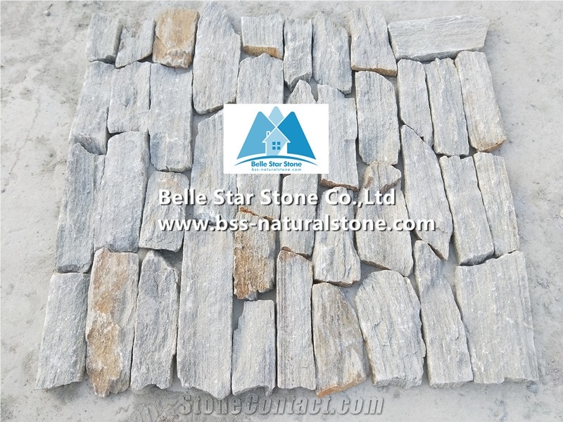 Rustic Grey Quartzite Loose Thin Stone Veneer